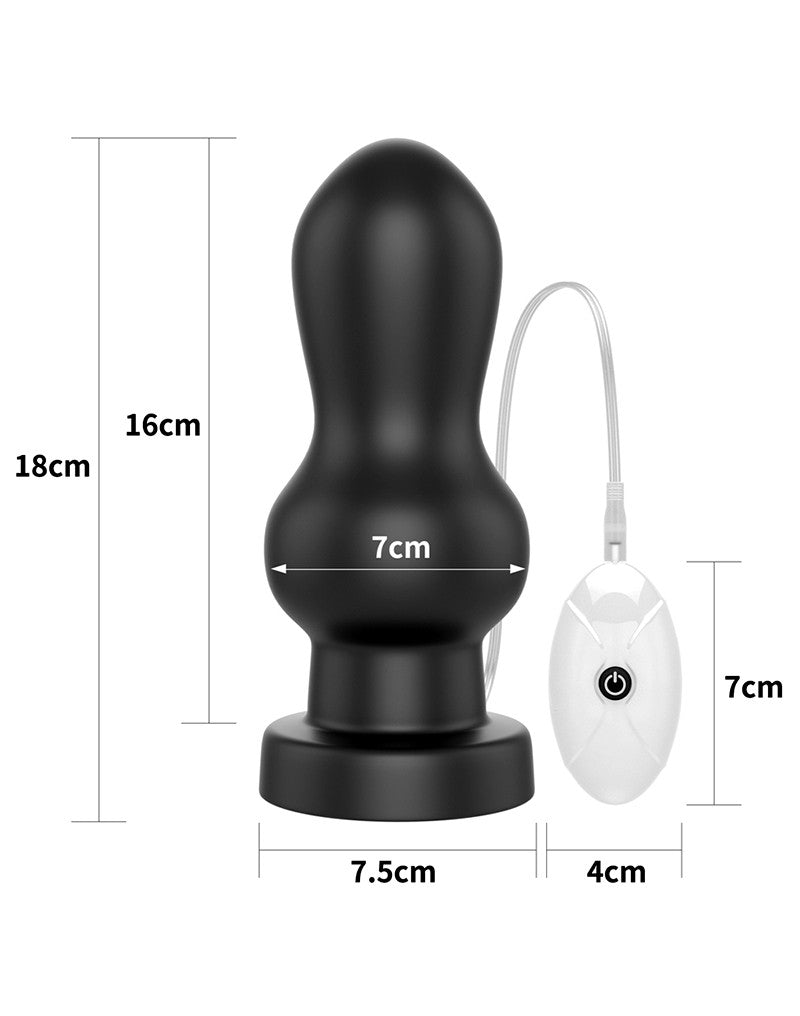 Love Toy - King Size Vibrating Anal Rammer 18 Cm - Black - UABDSM