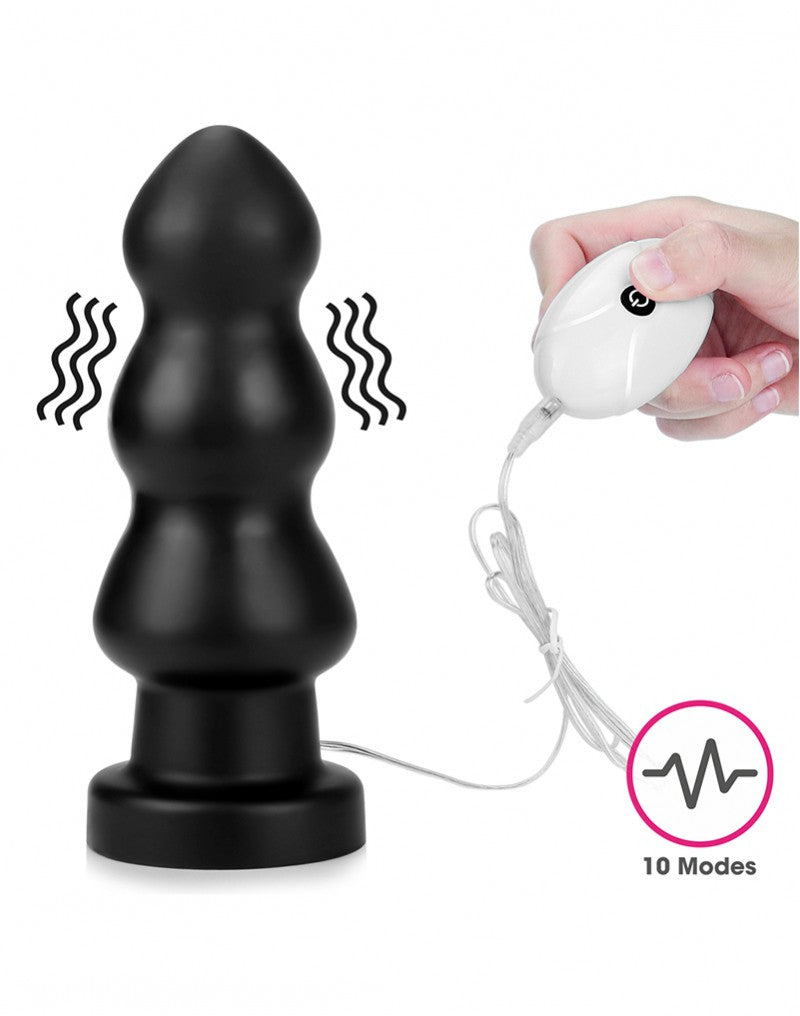 Love Toy - King Size Vibrating Anal Rigger 20 Cm - Black - UABDSM