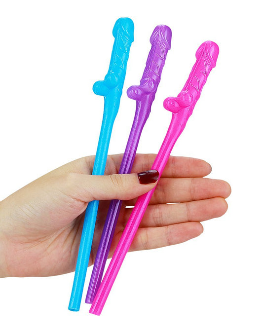 Love Toy - Multicolor Willy Straws - Pack Of 9 - UABDSM