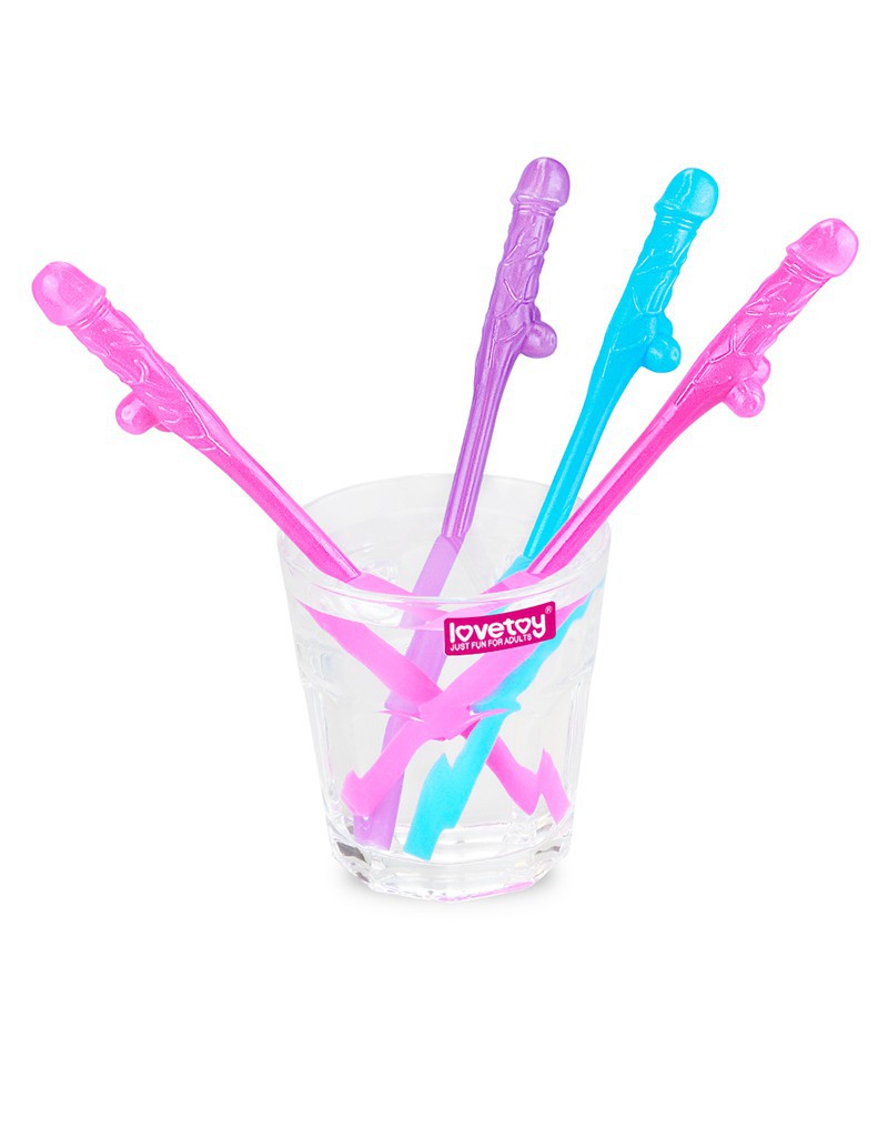 Love Toy - Multicolor Willy Straws - Pack Of 9 - UABDSM