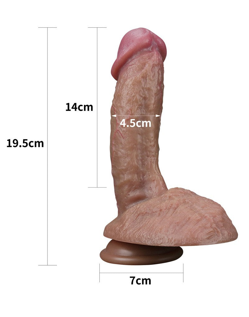 Love Toy - Realistic Dildo 19.5 Cm - Brown - UABDSM