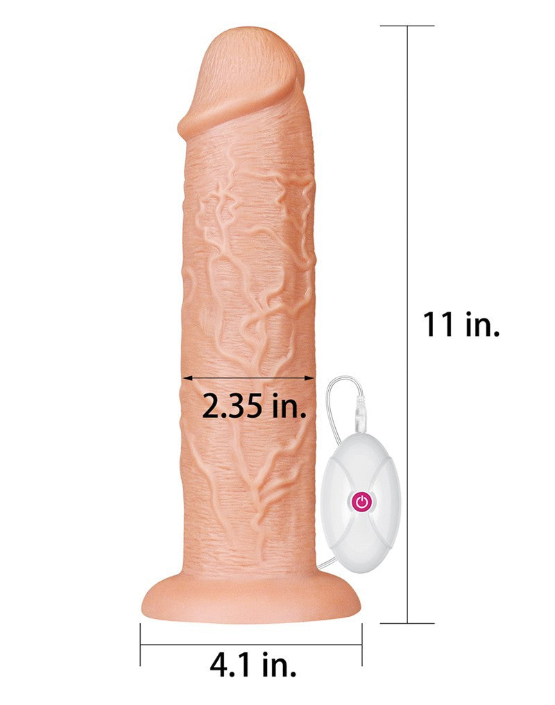 Love Toy - Realistic Long Vibrating Dildo 28 Cm - Nude - UABDSM