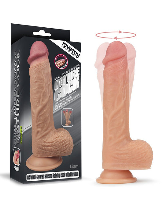 Love Toy - Rotating & Heating Realistic Dildo 21 Cm - Nude - UABDSM