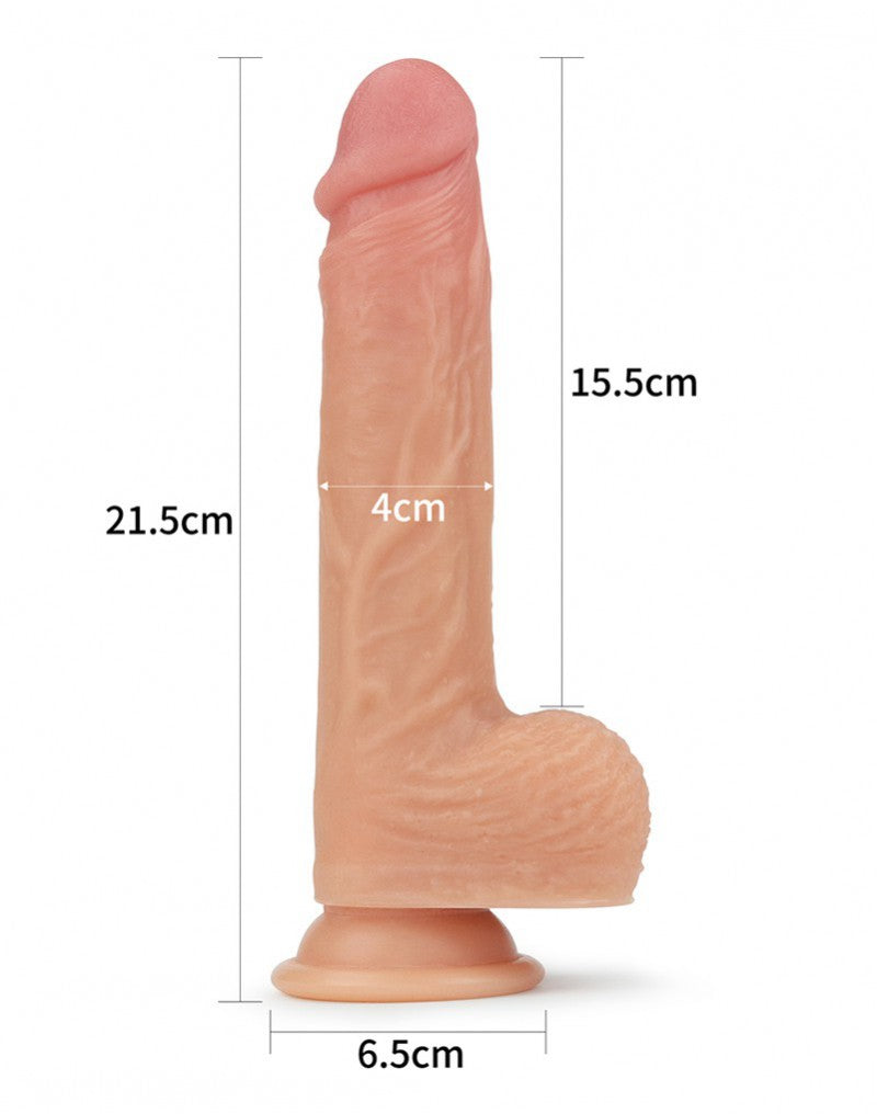 Love Toy - Rotating & Heating Realistic Dildo 21 Cm - Nude - UABDSM