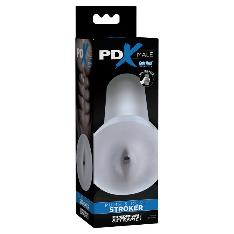 Male Pump and Dump Stroker Clear - UABDSM