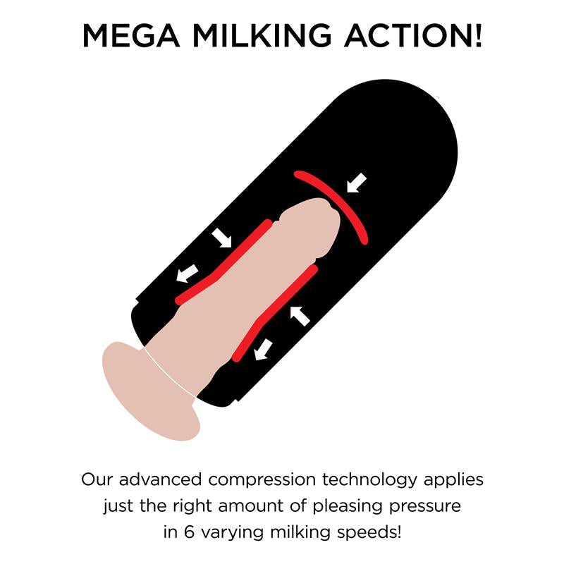 Masturbator with Vibration Mega Milker - UABDSM