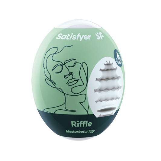 Satisfyer Masturbator Egg Single (Riffle) - Light Green - UABDSM