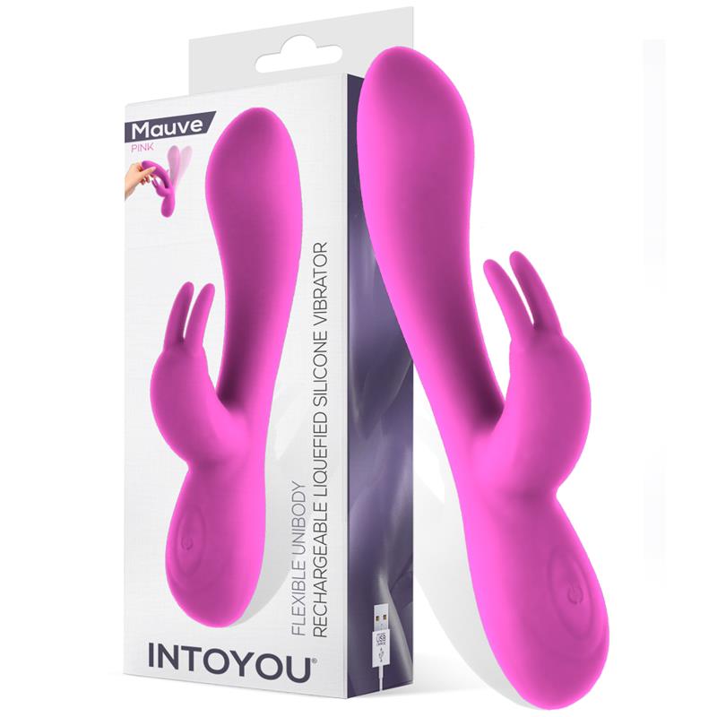 Mauve Unibody Liquefied Silicone Vibe USB Pink - UABDSM