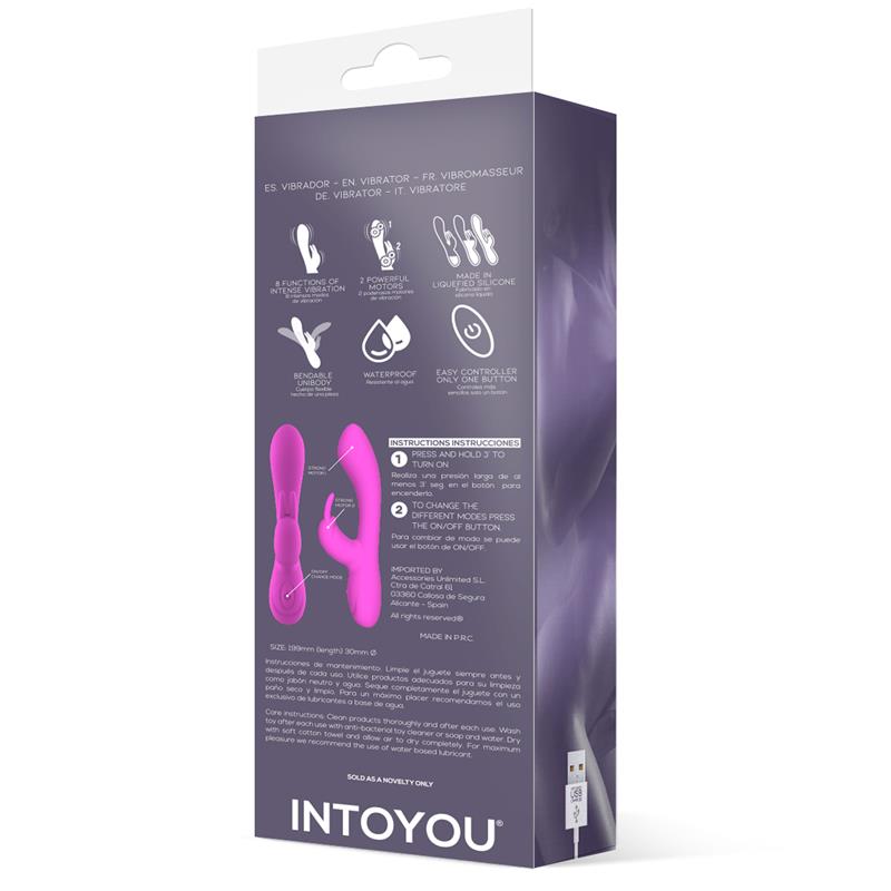 Mauve Unibody Liquefied Silicone Vibe USB Pink - UABDSM