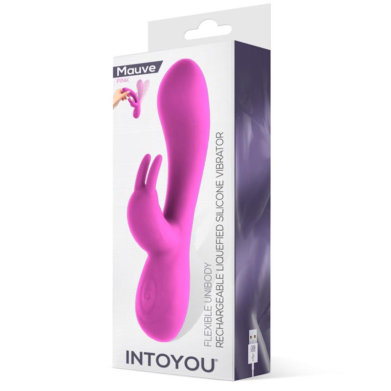 Mauve Unibody Liquefied Silicone Vibe USB Pink - UABDSM