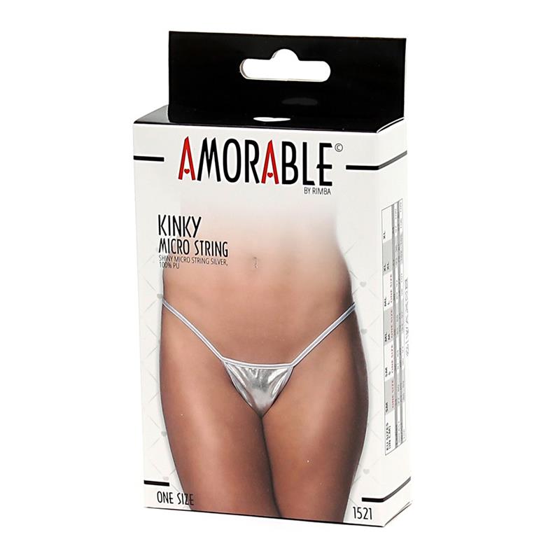 Micro Thong Silver Plated One Size - UABDSM