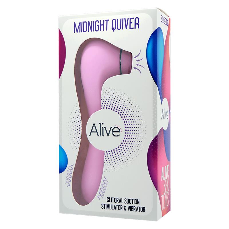 Midnight Quiver Clitoris Sucker and Vibe 2 Motors Pink - UABDSM