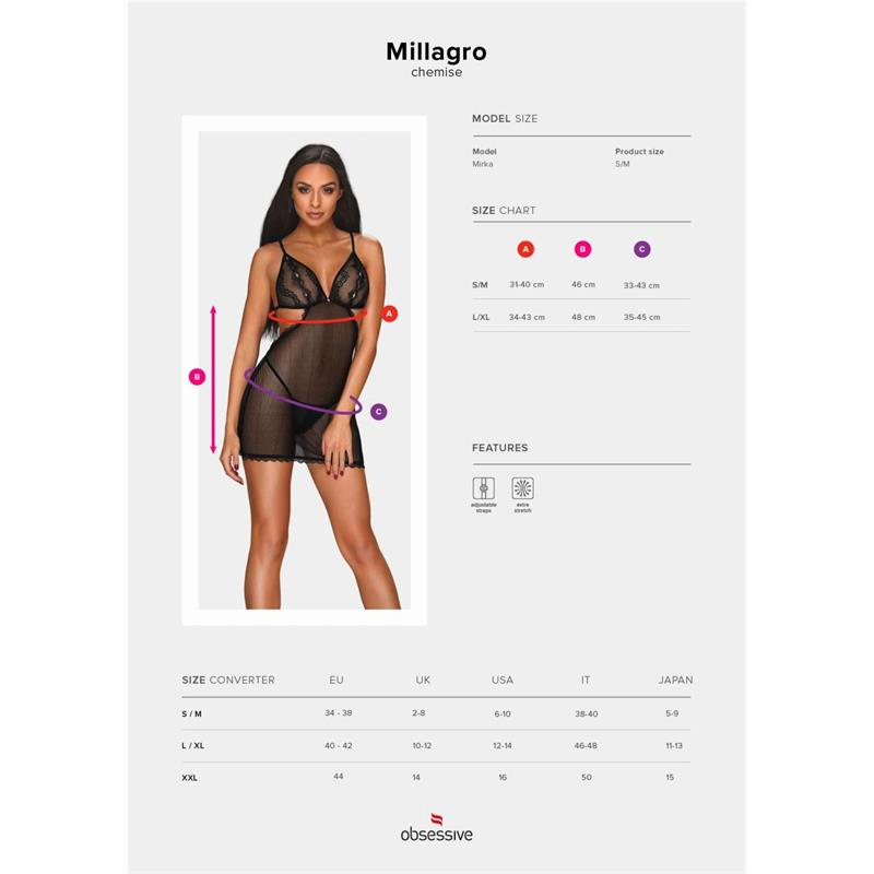 Millagro Sheer Fishnet Dress With Thong - UABDSM