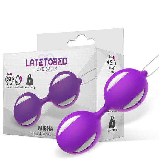 Misha Double Kegel Balls Silicone Purple - UABDSM