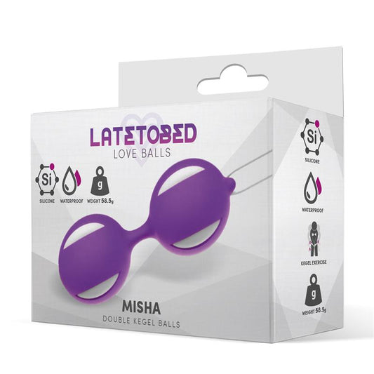 Misha Double Kegel Balls Silicone Purple - UABDSM