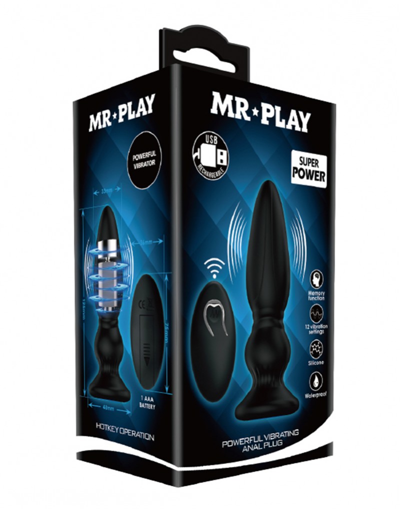 Mr. Play - Vibrating Anal Plug - UABDSM