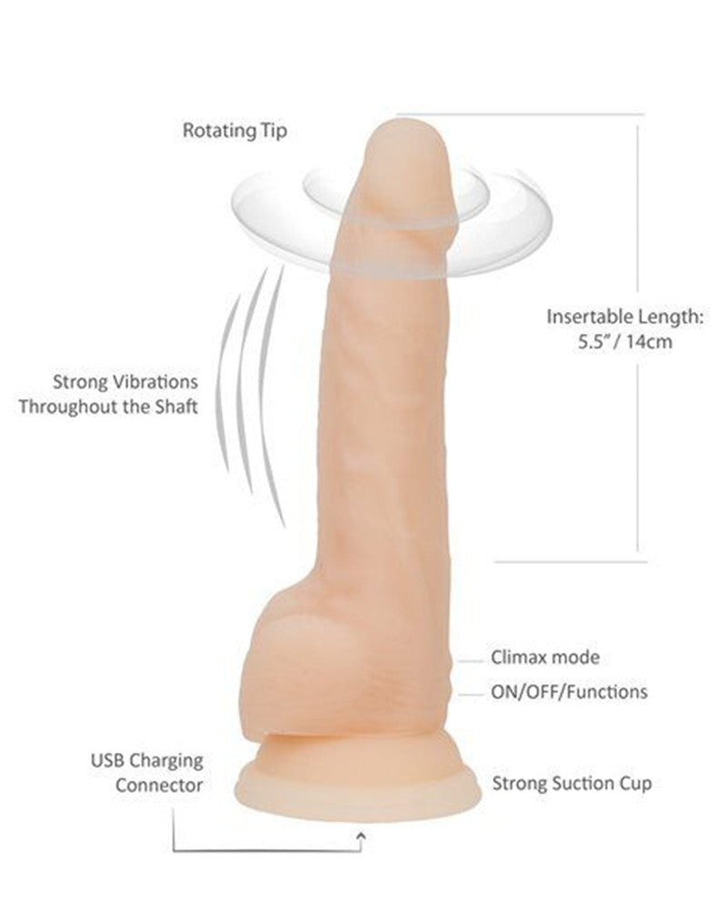 Naked Addiction Rotating & Vibrating Dong - UABDSM