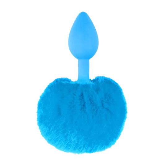 Neon Butt Plug Bunny Tail Blue - UABDSM
