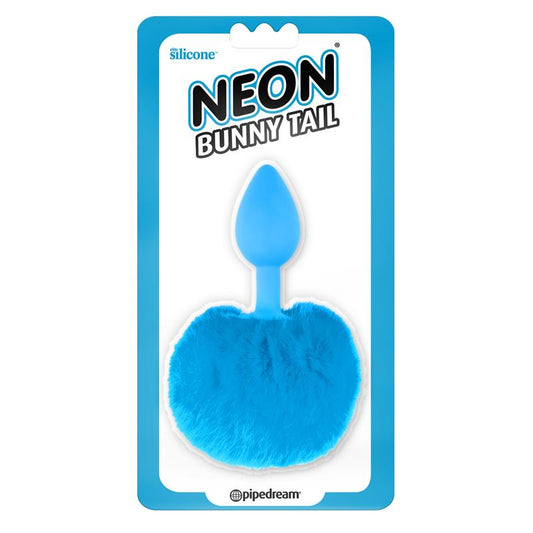 Neon Butt Plug Bunny Tail Blue - UABDSM