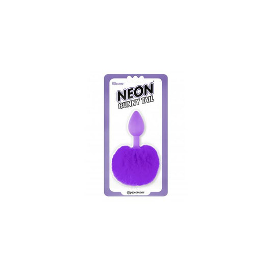 Neon Butt Plug Bunny Tail Purple - UABDSM