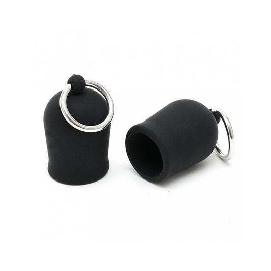 Nippe Suckers with Ring Silicone Black - UABDSM
