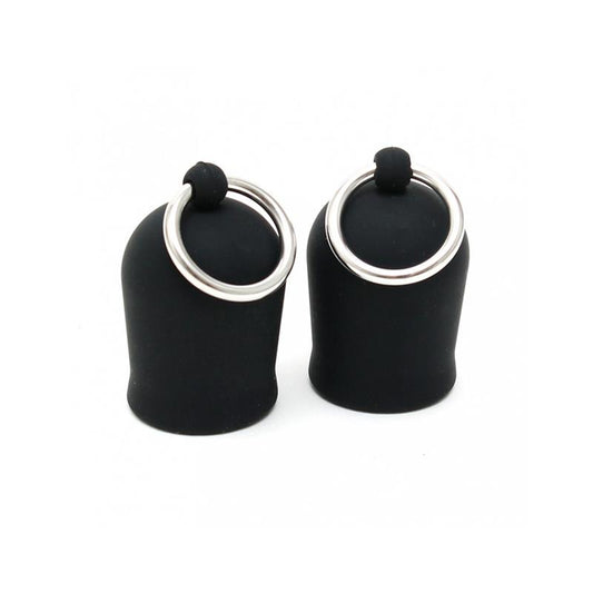 Nippe Suckers with Ring Silicone Black - UABDSM
