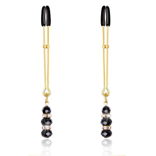 Nipple Clamps with Glass Beads Golden - UABDSM