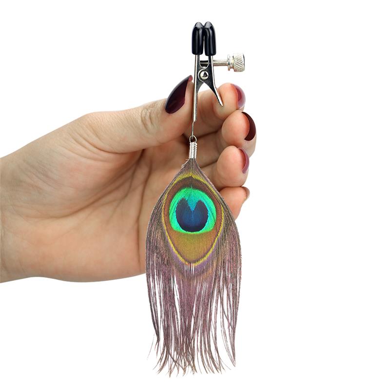 Nipple Clamps with Peacock Feather - UABDSM