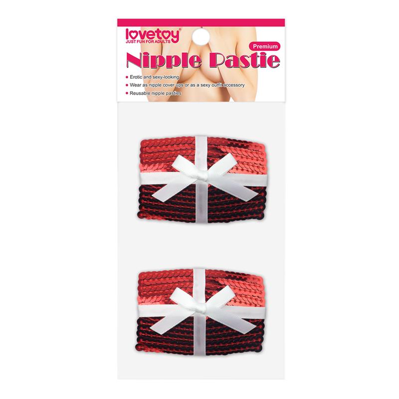 Nipple Covers Reusable Sequin Red - UABDSM