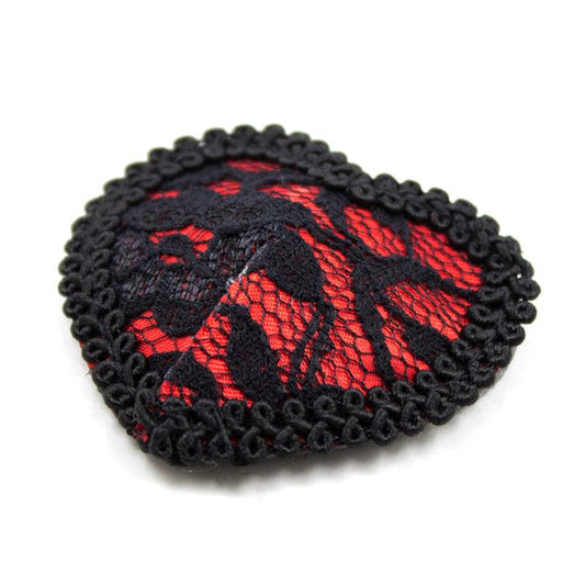 Nipple Covers with Lace Black/Red - UABDSM