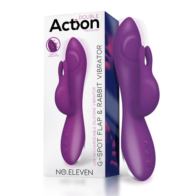 No. Eleven Vibrator with Bunny G-Spot and Pulse Function Magnetic USB Silicone - UABDSM