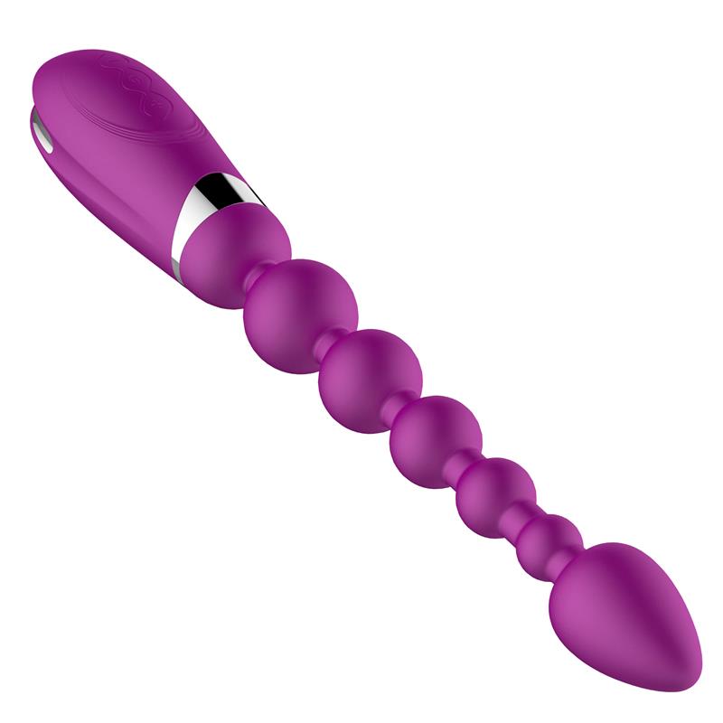 No. Five Bendable Anal Beads and Vibrator USB Silicone - UABDSM