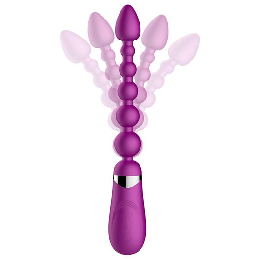 No. Five Bendable Anal Beads and Vibrator USB Silicone - UABDSM