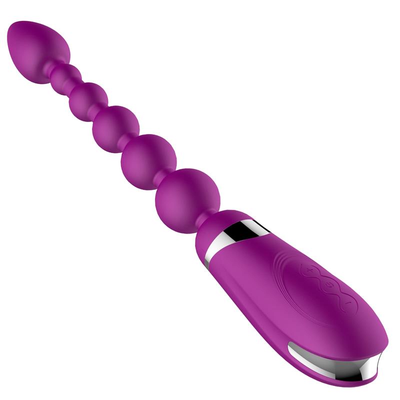 No. Five Bendable Anal Beads and Vibrator USB Silicone - UABDSM