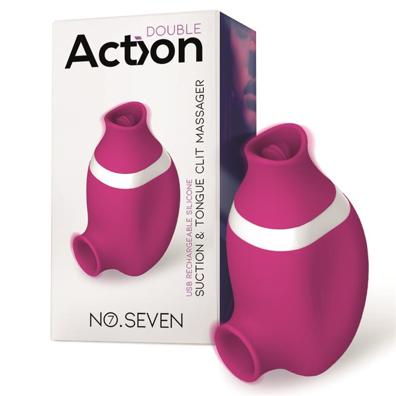 No. Seven 2 in 1 Clitoris  and  Tongue Massager - UABDSM