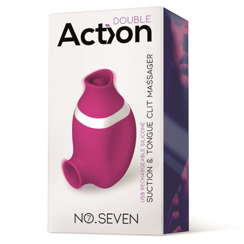 No. Seven 2 in 1 Clitoris  and  Tongue Massager - UABDSM