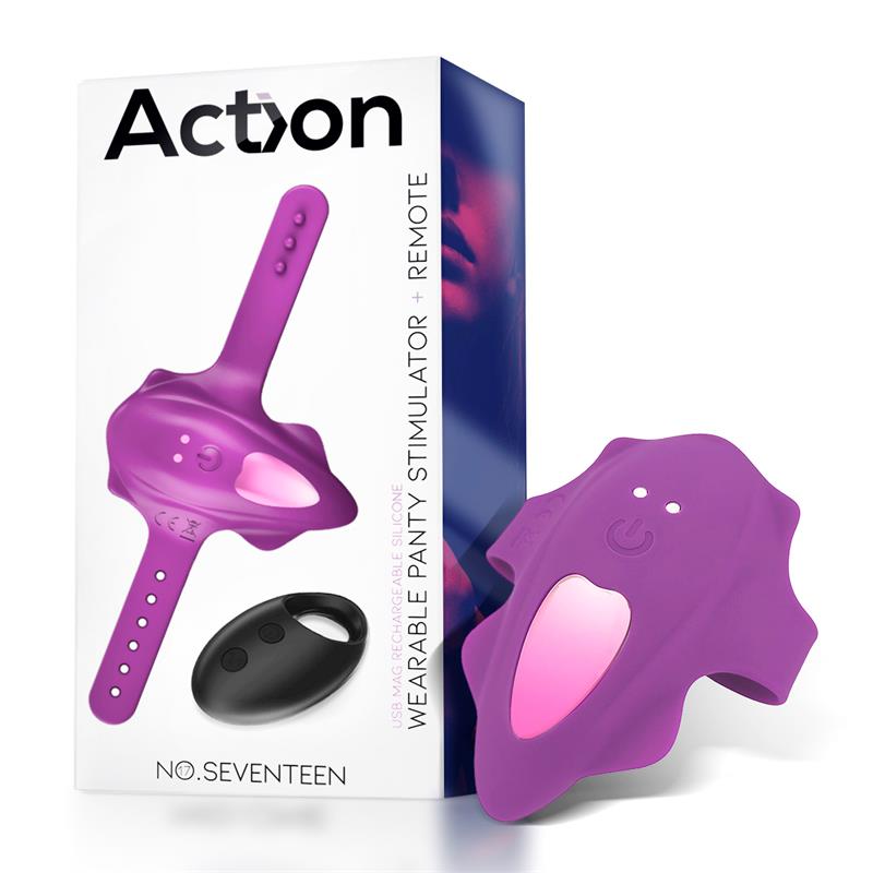 No. Seventeen Panty Stimulator Remote Control Magnetic USB Purple - UABDSM