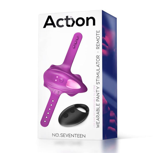 No. Seventeen Panty Stimulator Remote Control Magnetic USB Purple - UABDSM
