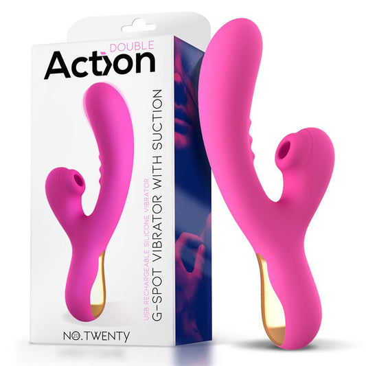 No. Twenty G-Spot Vibe with Clitoris Sucker USB Silicone - UABDSM