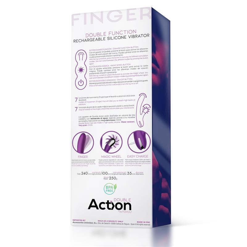 No. Two Finger Vibrator with Rotating Wheel 2.0 Version - UABDSM