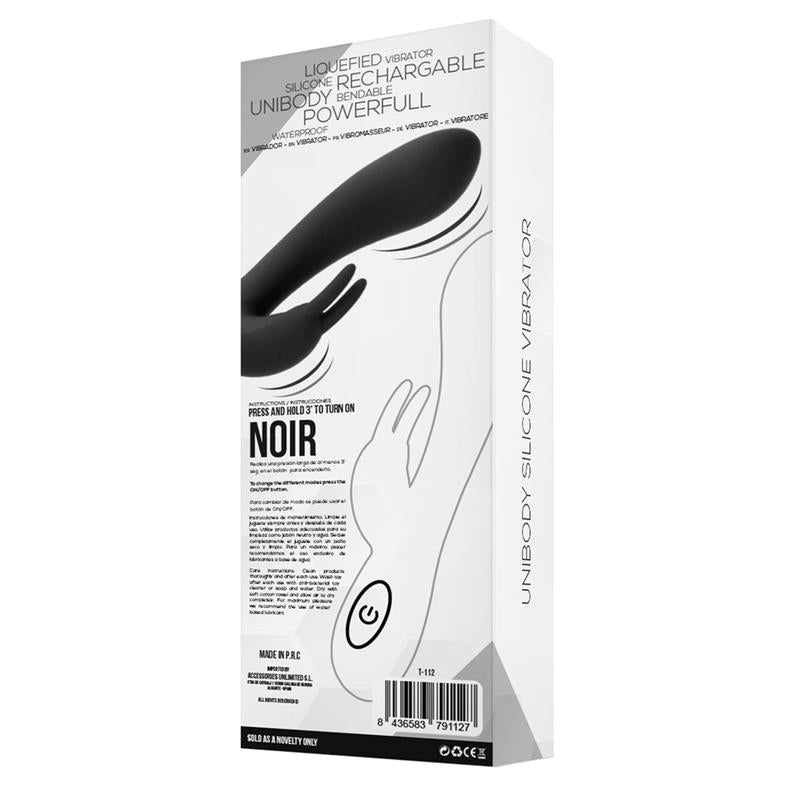 Noir Vibe Injected Liquid Silicone 2 Motors USB - UABDSM