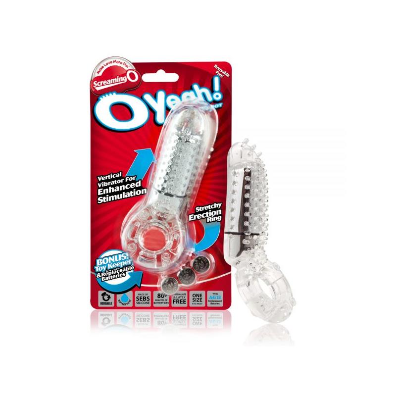 O Yeah Vertical Vibrating Ring Clear - UABDSM