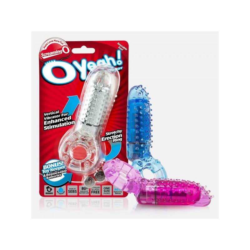 O Yeah Vertical Vibrating Ring Clear - UABDSM