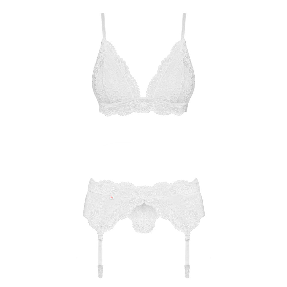 Obsessive - 810-SEG-2 3 pcs set S/M - White - UABDSM