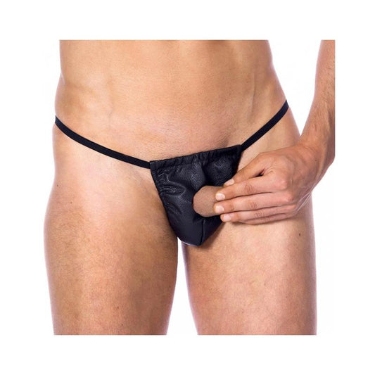 Open Leather G-string One size - UABDSM