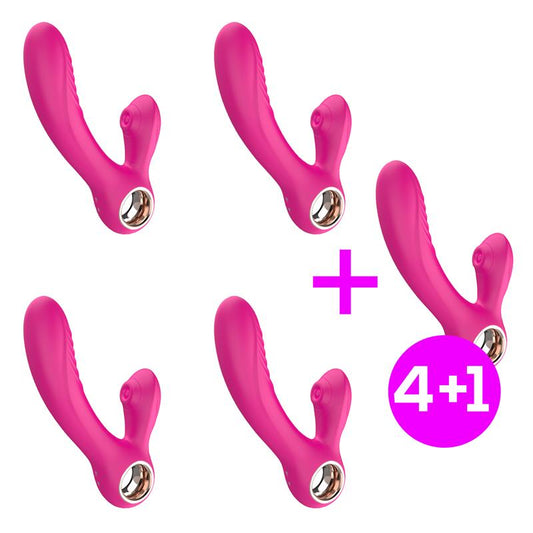 Pack 4+1 Dash 2.0 Softer Tip Vibrator Sucker With Stimulating Tongue And USB Silicone Heat Function - UABDSM