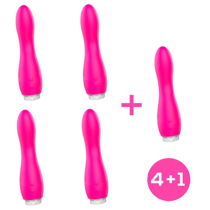 Pack 4+1 Douby Silicone Vibe Pink - UABDSM