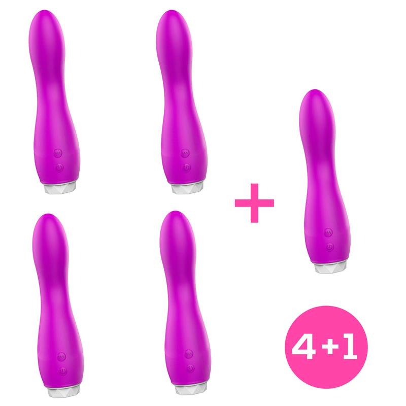 Pack 4+1 Douby Silicone Vibe Purple - UABDSM