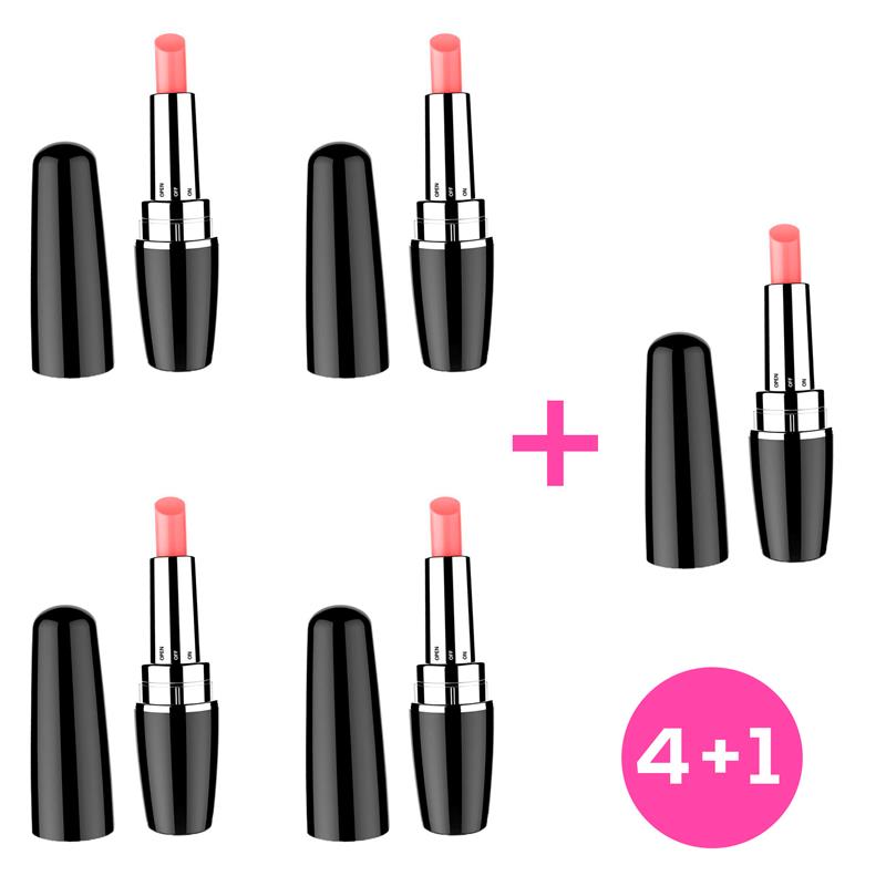 Pack 4+1 Viblips Lipstick Stimulator Black - UABDSM