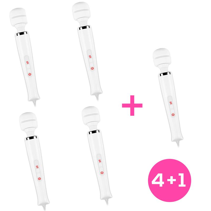 Pack 4+1 Wanda Wired Wand Massager White - UABDSM